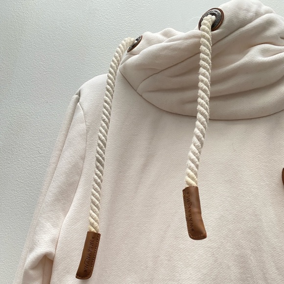WANAKOME - Artemis Dip Dye Peachy Cowl Neck Hoodie - Picture 5 of 9
